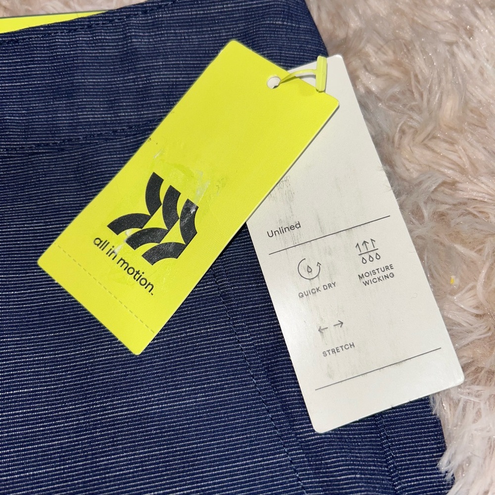 NWT All in Motion, 38 Men’s Golf Shorts 7” Dark Blue, Unlined Secure Zip Pocket - Picture 3 of 6